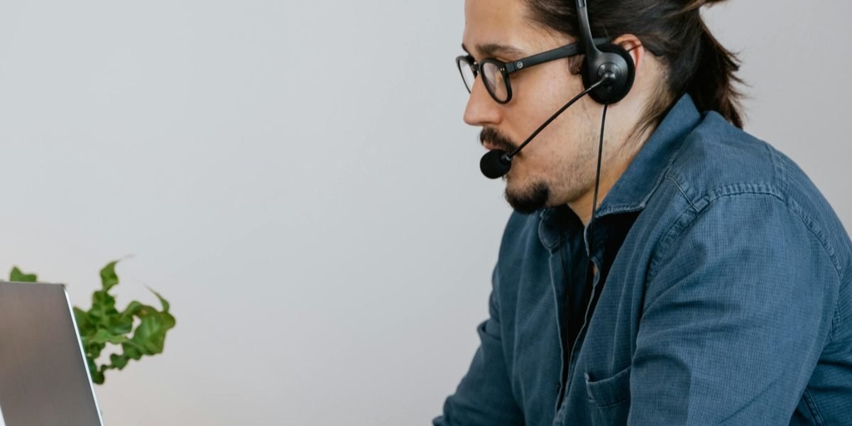 Remote sales professional working from a home office on a video call