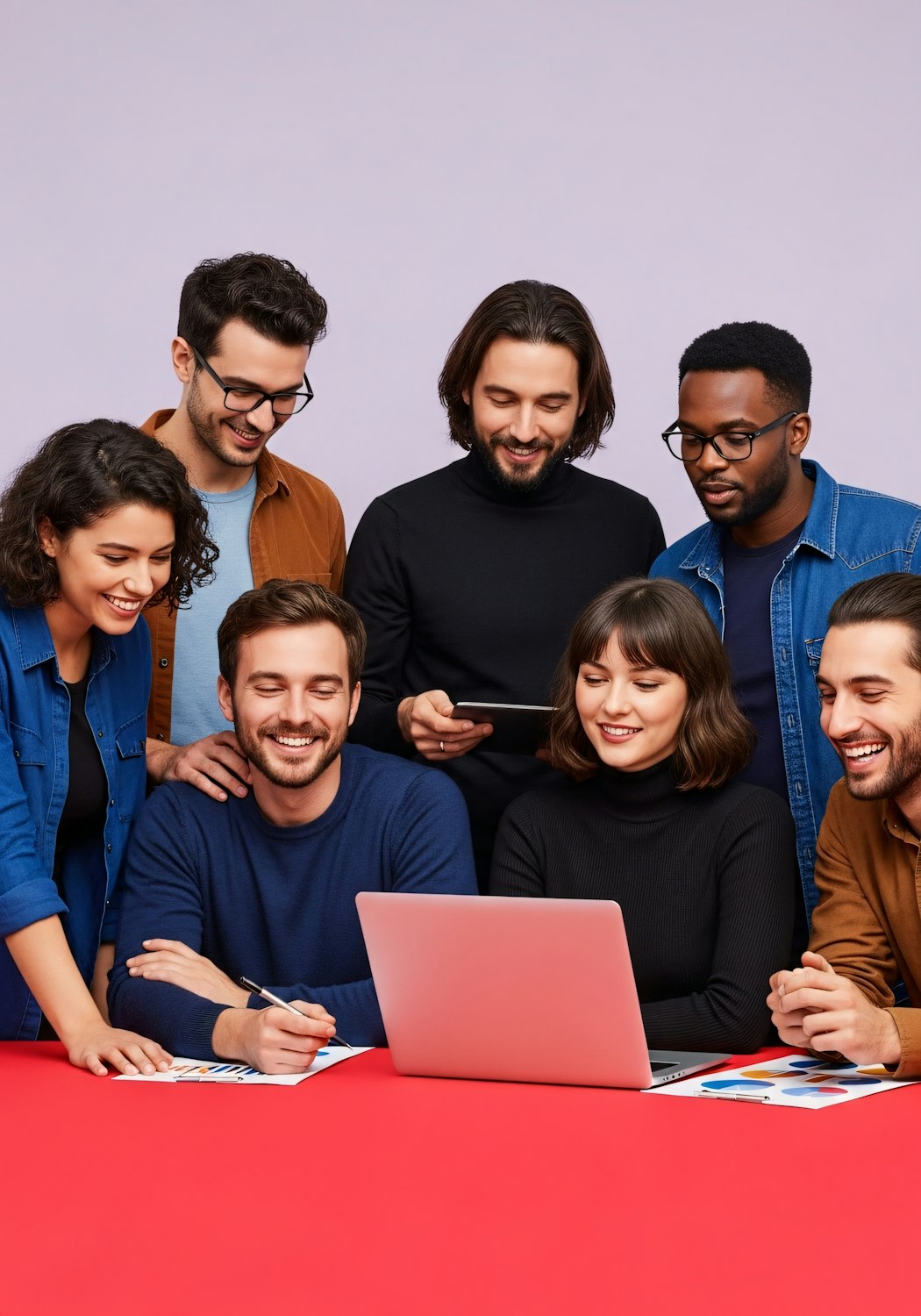 A group of diverse people engaging in a virtual meeting, fostering a sense of community and collaborative learning for remote sales professionals.
