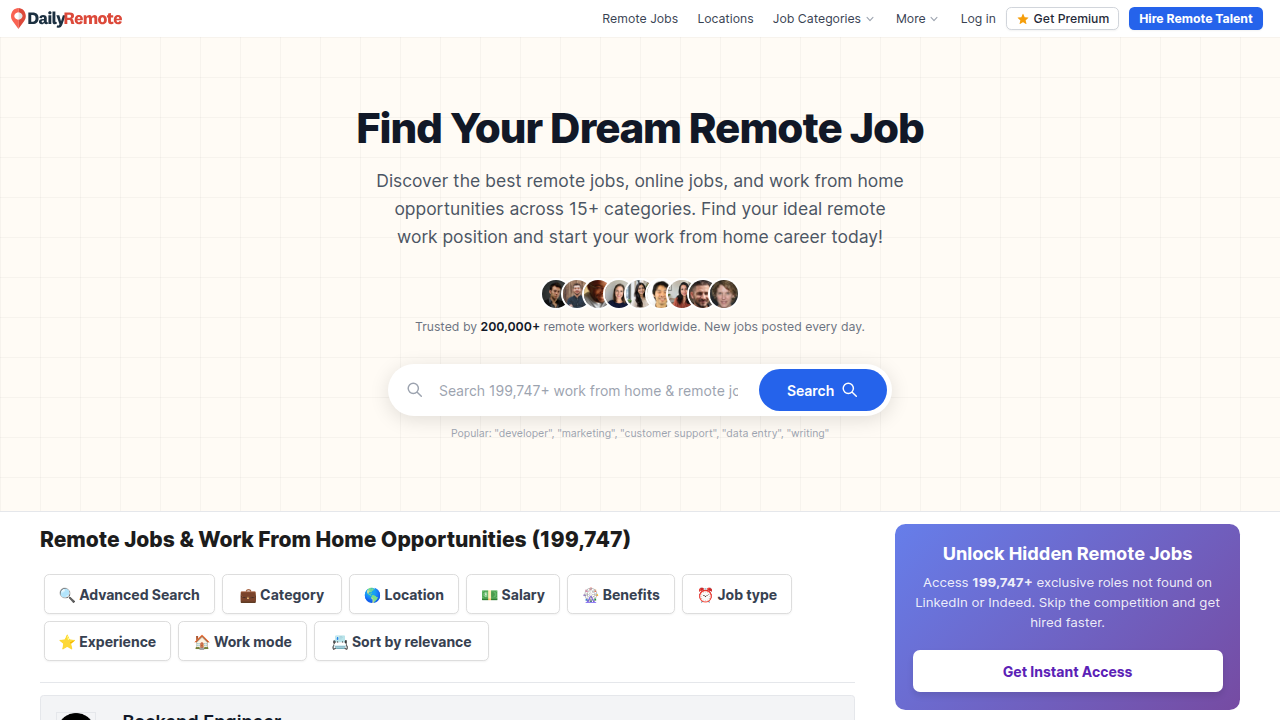 The DailyRemote website, a hub for remote work information and statistics, offers insights into the evolving landscape of remote employment.
