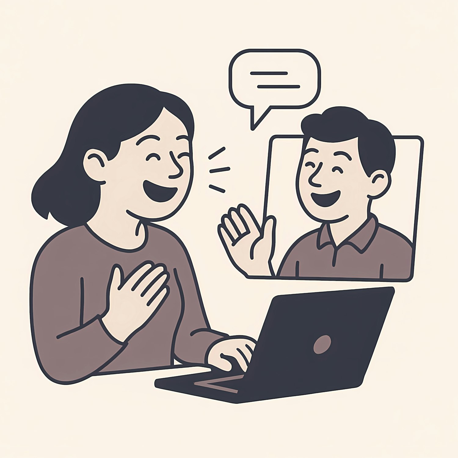A person demonstrating focused active listening during a virtual meeting, emphasizing empathy and human connection in remote sales interactions.