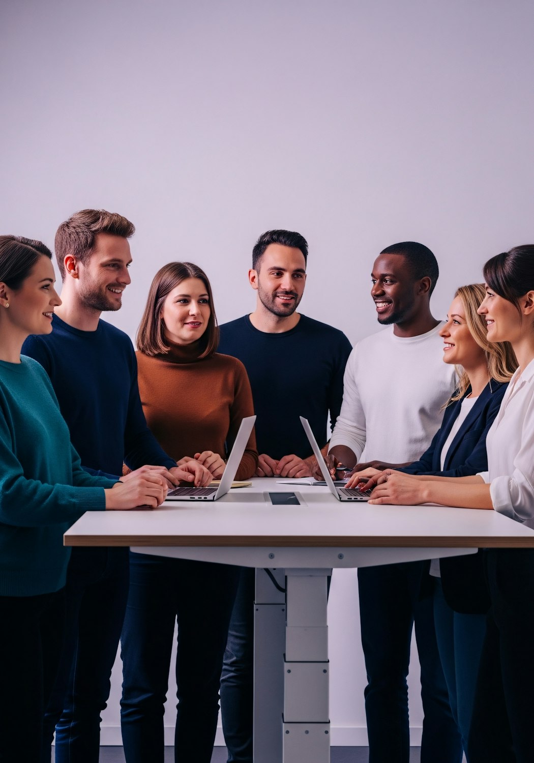 A diverse group of remote sales professionals collaborating virtually, emphasizing the importance of community and shared learning in remote work.